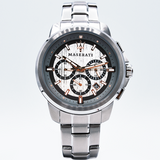Maserati Successo Chronograph Silver Dial Silver Steel Strap Watch For Men - R8873621004 Authentic Buy Shop Now