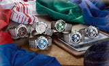 Breitling Chronomat B01 42 Six Nations Wales Red Dial Silver Steel Strap Watch for Men - AB0134A61K1A1 Authentic Buy Shop Now