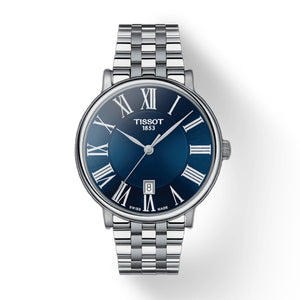 Tissot Carson Premium Blue Dial Silver Steel Strap Watch for Men - T122.410.11.043.00 Authentic Buy Shop Now