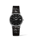 Longines Presence 38.5mm Automatic Black Dial Black Leather Strap Watch for Men - L4.921.4.52.2 Authentic Buy Shop Now