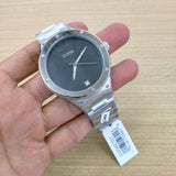 Guess Scope Black Dial Silver Steel Strap Watch for Men - GW0427G1 Authentic Buy Shop Now