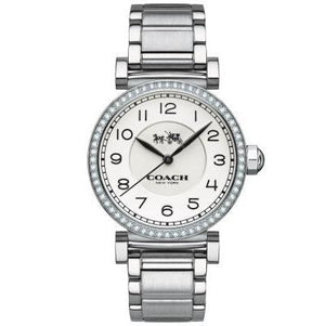 Coach Madison White Dial Silver Steel Strap Watch for Women - 14502396 Authentic Buy Shop Now