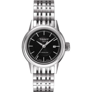 Tissot Carson Automatic Black Dial Silver Steel Strap Watch For Women - T085.207.11.051.00 Authentic Buy Shop Now