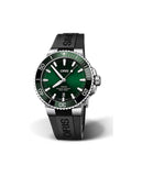 Oris Aquis Date Green Dial Black Rubber Strap Watch for Men - 0173377304157-0742464EB Authentic Buy Shop Now