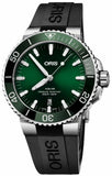 Oris Aquis Date Green Dial Black Rubber Strap Watch for Men - 0173377304157-0742464EB Authentic Buy Shop Now
