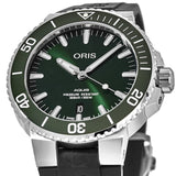Oris Aquis Date Green Dial Black Rubber Strap Watch for Men - 0173377304157-0742464EB Authentic Buy Shop Now