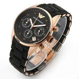 Emporio Armani Sportivo Black Dial Black Steel Strap Watch For Men - AR5905 Authentic Buy Shop Now