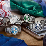 Breitling Chronomat B01 42 Six Nations Italy Blue Dial Silver Steel Strap Watch for Men - AB0134A41C1A1 Authentic Buy Shop Now