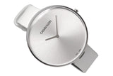 Calvin Klein Full Moon White Dial White Leather Strap Watch for Women - K8Y231L6 Authentic Buy Shop Now