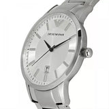Emporio Armani Classic Quartz White Dial Silver Steel Strap Watch For Men - AR2430 Authentic Buy Shop Now