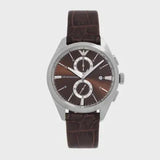 Emporio Armani Claudio Chronograph Brown Dial Brown Leather Strap Watch For Men - AR11482 Authentic Buy Shop Now