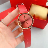 Coach Perry Red Dial Red Leather Strap Watch for Women - 14503486 Authentic Buy Shop Now