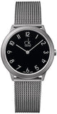 Calvin Klein Minimal Black Dial Silver Mesh Bracelet Watch for Women - K3M52151 Authentic Buy Shop Now