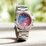 Guess Confetti Multicolored Dial Silver Steel Strap Watch For Women - W0774L1 Authentic Buy Shop Now