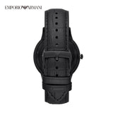 Emporio Armani Meccanico Automatic Black Dial Black Leather Strap Watch For Men - AR60042 Authentic Buy Shop Now