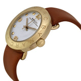 Marc Jacobs Amy White Dial Brown Leather Strap Watch for Women - MBM8574 Authentic Buy Shop Now
