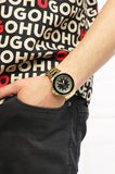 Guess Track Grey Dial Gold Steel Strap Watch for Men - GW0426G2 Authentic Buy Shop Now