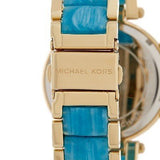 Michael Kors Parker Blue Mother of Pearl Dial Two Tone Steel Strap Watch for Women - MK6491 Authentic Buy Shop Now
