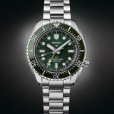 Seiko Prospex GMT Divers Automatic Marine Green Dial Silver Steel Strap Watch For Men - SPB381J1 Authentic Buy Shop Now