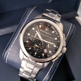 Maserati Successo Chronograph Black Dial Silver Steel Strap Watch For Men - R8873621001 Authentic Buy Shop Now