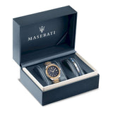 Maserati Stile Black Dial Two Tone Stainless Steel Watch For Men - R8853142008 Authentic Buy Shop Now