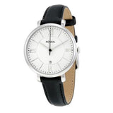 Fossil Jacqueline Quartz White Dial Black Leather Strap Watch for Women - ES3972 Authentic Buy Shop Now