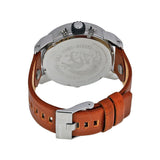 Diesel SBA Dual Time Black Dial Brown Leather Strap Watch For Men - DZ7264 Authentic Buy Shop Now