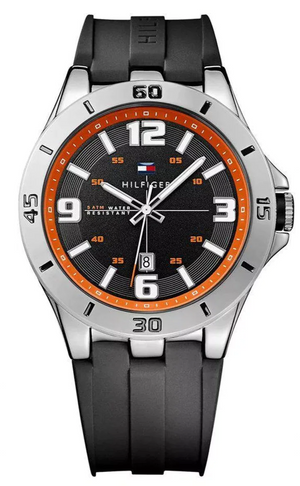 Tommy Hilfiger Drew Black Dial Black Rubber Strap Watch for Men - 1791064 Authentic Buy Shop Now
