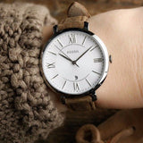 Fossil Jacqueline White Dial Brown Leather Strap Watch for Women - ES3708 Authentic Buy Shop Now