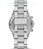 Marc Jacobs Rock Chronograph Mother of Pearl Grey Dial Silver Steel Strap Watch for Women - MBM3250 Authentic Buy Shop Now