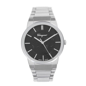 Salvatore Ferragamo Sapphire Bracelet Black Dial Silver Steel Strap Watch For Men - SFHP01124 Authentic Buy Shop Now