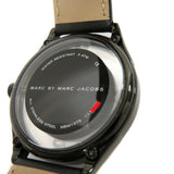 Marc Jacobs Tether Transparent Black Dial Black Leather Strap Watch for Women - MBM1379 Authentic Buy Shop Now