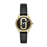 Marc Jacobs Corie Black Dial Black Leather Strap Watch for Women - MJ1580 Authentic Buy Shop Now