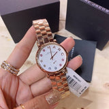 Marc Jacobs Baker White Dial Rose Gold Steel Strap Watch for Women - MBM3441 Authentic Buy Shop Now