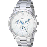Fossil Neutra Chronograph White Dial Silver Steel Strap Watch for Men - FS5433 Authentic Buy Shop Now