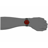 Calvin Klein Even Maroon Dial Black Leather Strap Watch for Men - K7B214CP Authentic Buy Shop Now