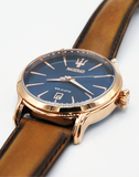 Maserati Epoca Blue Dial Brown Leather Strap Watch For Men - R8851118001 Authentic Buy Shop Now