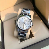 Burberry The City White Dial Silver Steel Strap Watch for Women - BU9100 Authentic Buy Shop Now