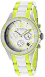 Marc Jacobs Rock Chronograph White Dial White & Green Silicone Strap Watch for Women - MBM2592 Authentic Buy Shop Now