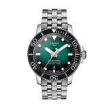 Tissot Seastar 1000 Powermatic 80 Green Dial Silver Steel Strap Watch For Men - T120.407.11.091.01 Authentic Buy Shop Now
