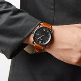 Fossil Commuter Three Hand Date Black Dial Brown Leather Strap Watch for Men - FS5276 Authentic Buy Shop Now