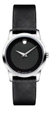Movado Museum Classic Black Dial Black Leather Strap Watch For Women - 0606503 Authentic Buy Shop Now