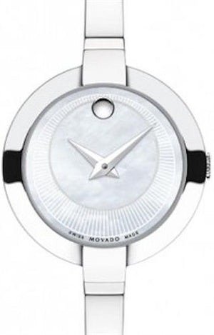 Movado Bela Mother of Pearl Dial Silver Steel Strap Watch For Women - 0606616 Authentic Buy Shop Now