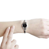 Movado Rondiro 22mm Black Dial Silver Steel Strap Watch For Women - 0606796 Authentic Buy Shop Now