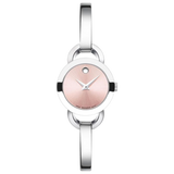 Movado Rondiro 22mm Pink Dial Stainless Steel Watch For Women - 0606797 Authentic Buy Shop Now