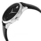 Movado 1881 Automatic Black Dial Black Leather Strap Watch for Men - 606873 Authentic Buy Shop Now
