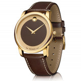 Movado Museum Classic Brown Dial Brown Leather Strap Watch For Men - 0606880 Authentic Buy Shop Now