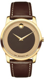 Movado Museum Classic Brown Dial Brown Leather Strap Watch For Men - 0606880 Authentic Buy Shop Now