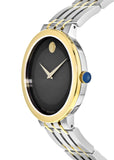 Movado Museum Esperanza Black Dial Two Tone Steel Strap Watch For Men - 0607058 Authentic Buy Shop Now