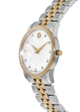 Movado Museum Classic Mother of Pearl White Dial Two Tone Steel Strap Watch for Women - 0607077 Authentic Buy Shop Now
